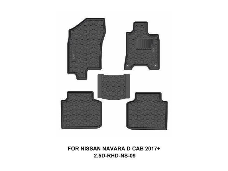 Custom Dna Nissan Navara Double Cab 2017+ Black Rubber Car Mats