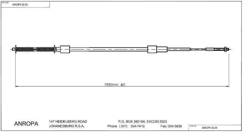 Handbrake Cable Vw Citi Golf