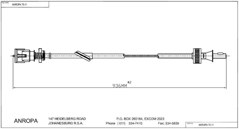 Speedo Cable Hyundai 1.5 Accent (94-98) SC1138