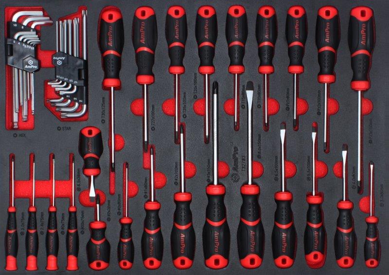 42Pc Power Grip Master Screwdriver Ft AMPRO T32783 tools at Modern Auto Parts!