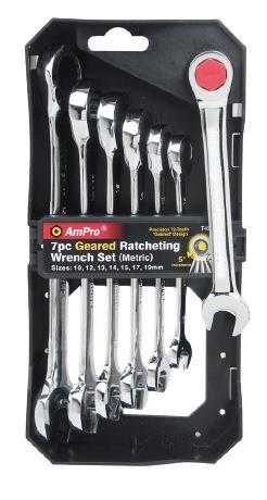 7Pc Ratcheting Wrench Set (10-19Mm) AMPRO T42521 tools at Modern Auto Parts!