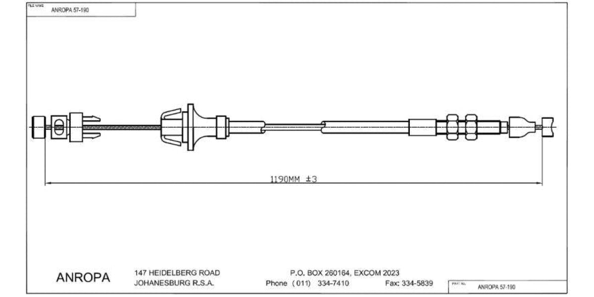 Accelerator Cable Mitsubishi Colt Ldv 2.8D 2X4 Std. & Hi Line S/cab 4X4 2.8Td (98-02)