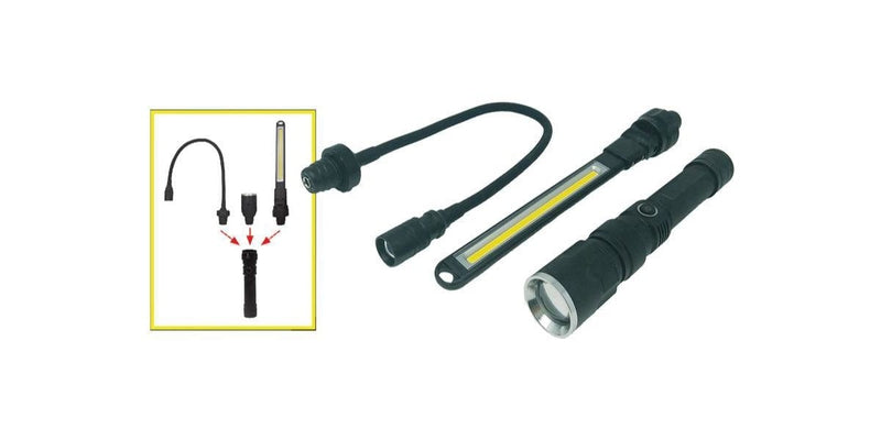 Autogear 3-In-1 Multi-Head Rechargeable Work Light Set - Modern Auto Parts