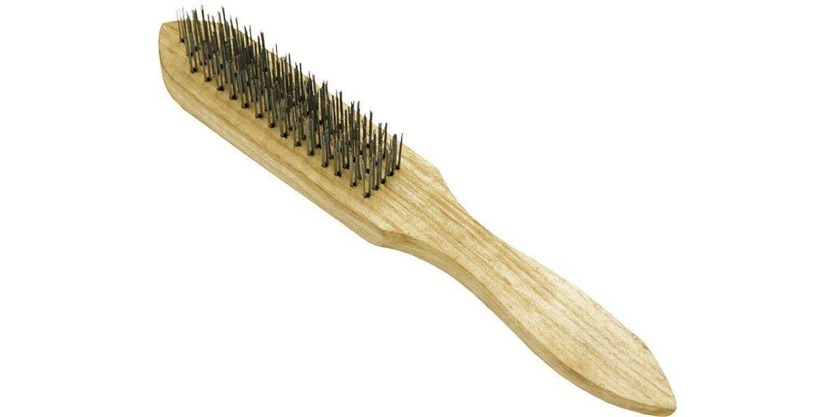 Autogear 5 Row Steel Wire Brush With Wooden Handle - Modern Auto Parts