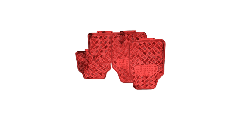 Autogear Aluminium Red Mat Set Front And Rear 4 Piece - Modern Auto Parts