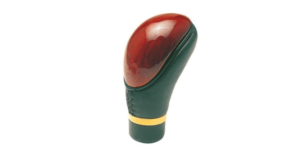 Autogear Gear Knob - Wood/Black Leather - Modern Auto Parts