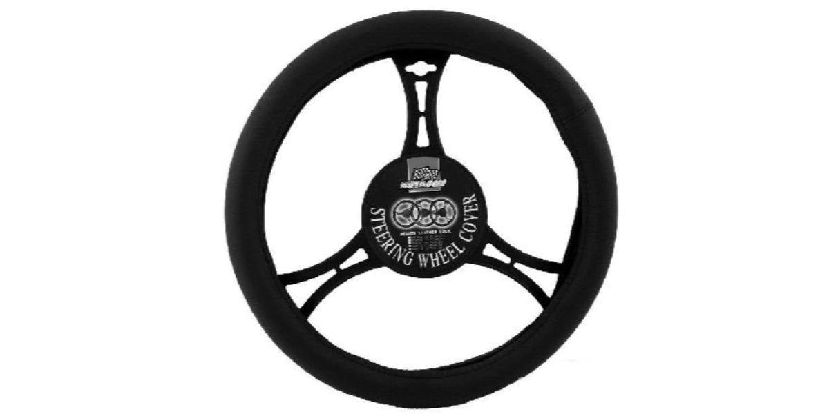 Autogear Steering Wheel Cover Black - Medium - Modern Auto Parts