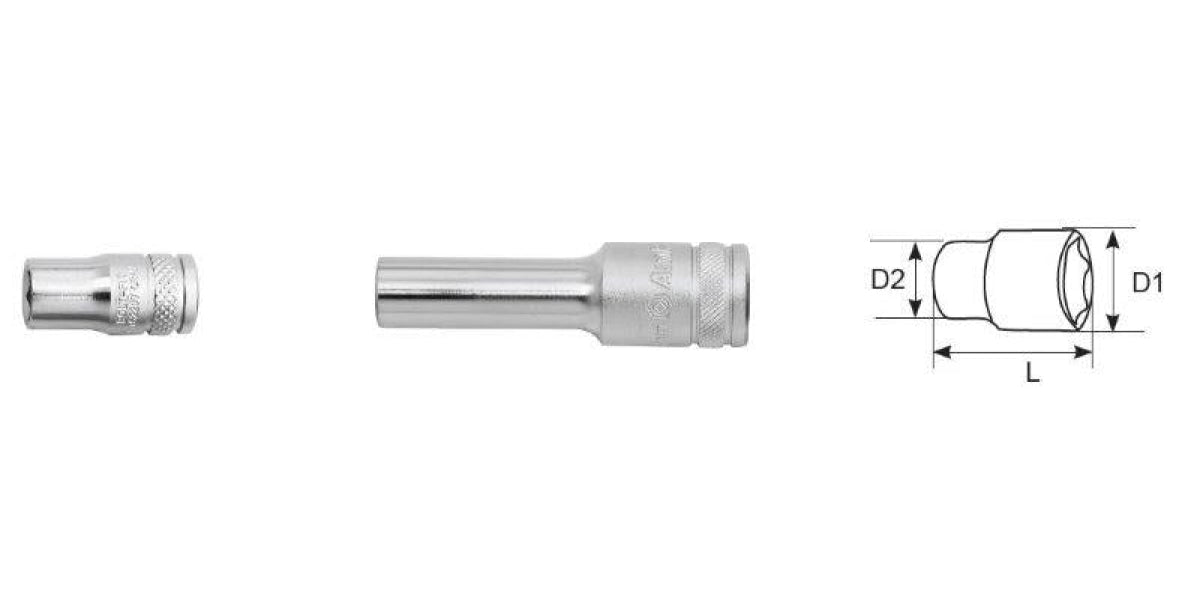 Bolt-Fit 1/4 Dr. 10Mm 6Pt Deep Socket AMPRO T52230 tools at Modern Auto Parts!