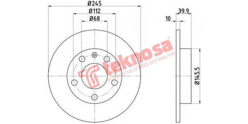 Brake Disc A4 1.8T/1.9Tdi/2.0/2.0Tdi (Rs)
