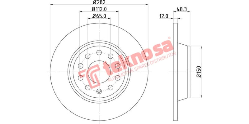 Brake Disc Audi A3/Golf Vi/Scrcc/Tguan (Rs)