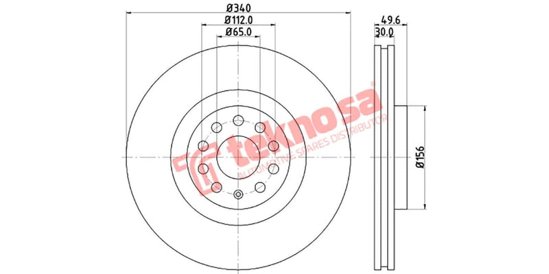 Brake Disc Audi A3/Tt Golf 7/Passat/Cc (Fv)