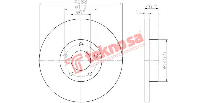 Brake Disc Audi A4 1.8 (Fs) 96-97