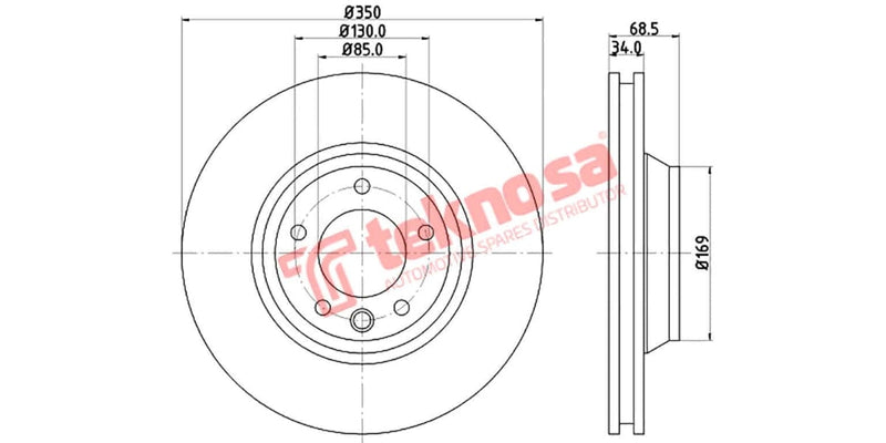 Brake Disc Audi Q7 06- (Fv)