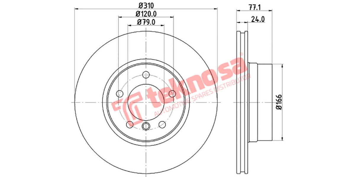 Brake Disc Bmw 5 Series 04- (Fv)