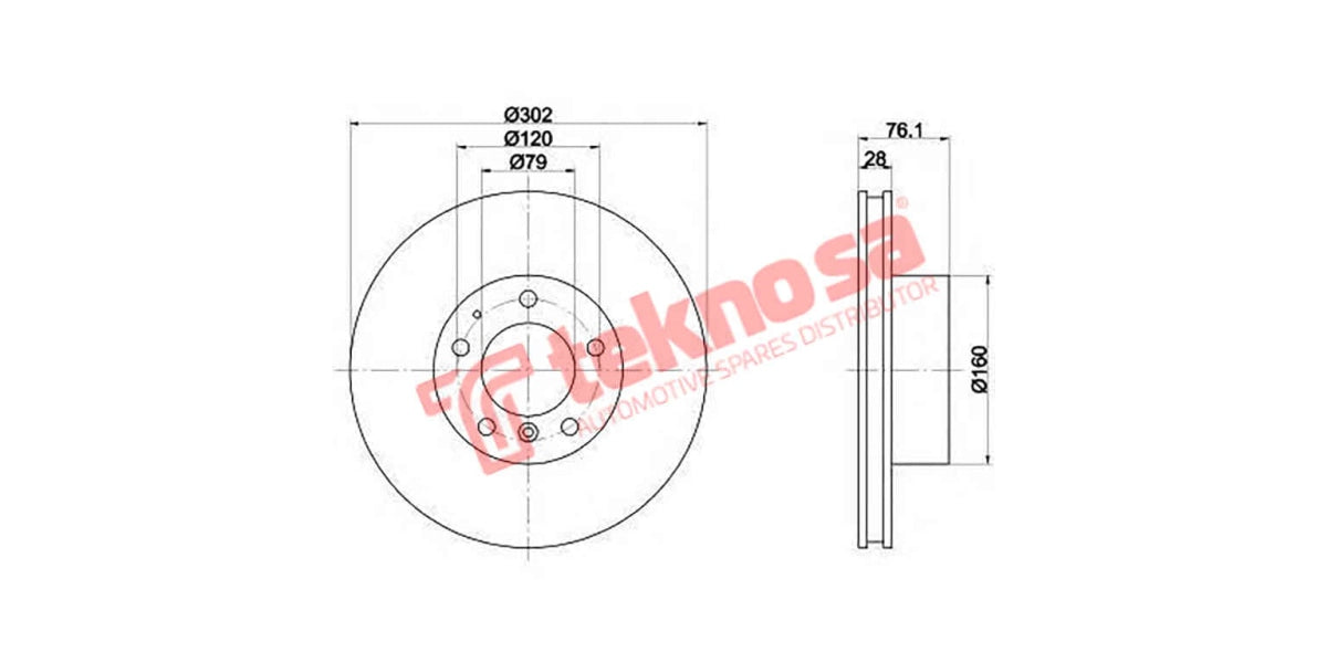 Brake Disc Bmw 540I E34/ 7 Srs 86-94 E32 (Fv)