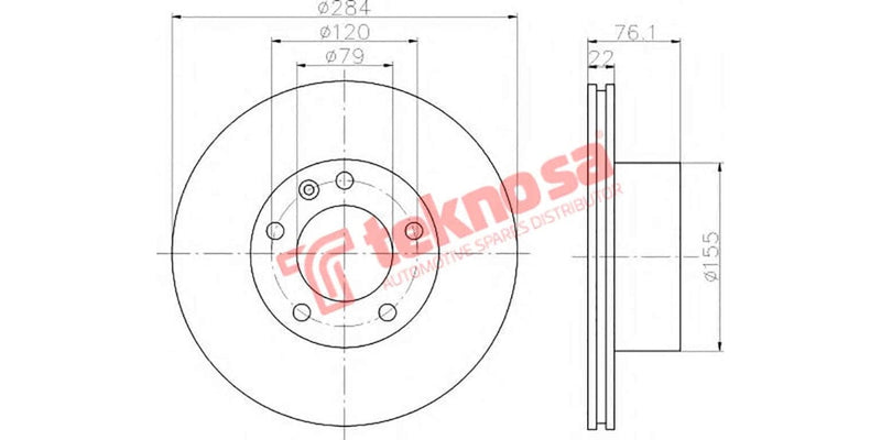 Brake Disc Bmw E28 81- (Fv)
