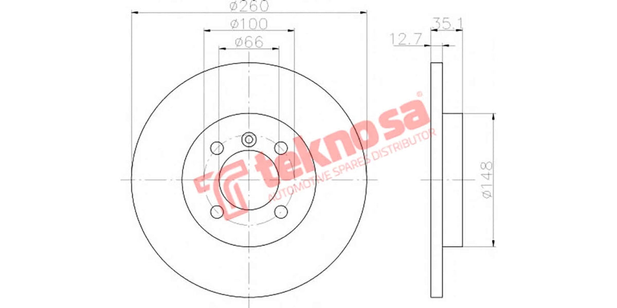 Brake Disc Bmw E30 316I/318I 88- (Fs)