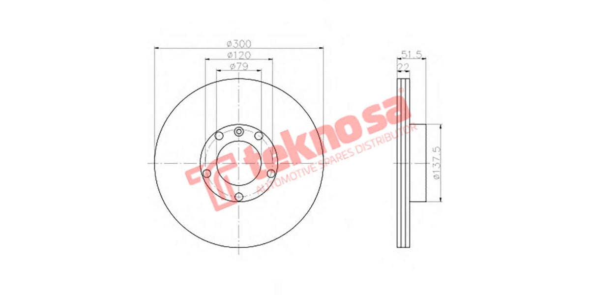 Brake Disc Bmw E46 318/320/325I 98- (Fv)