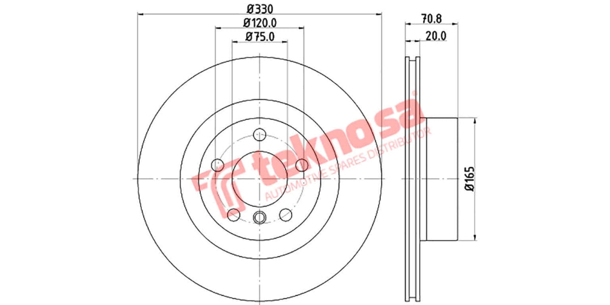 Brake Disc Bmw X3/X4 11- (Rv)