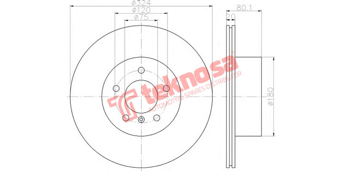 Brake Disc Bmw X5 4.6/4.8 E53 03- (Rs)