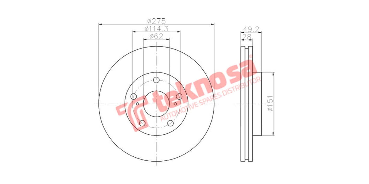 Brake Disc Camry 2.4/3.0 03- (Fv)