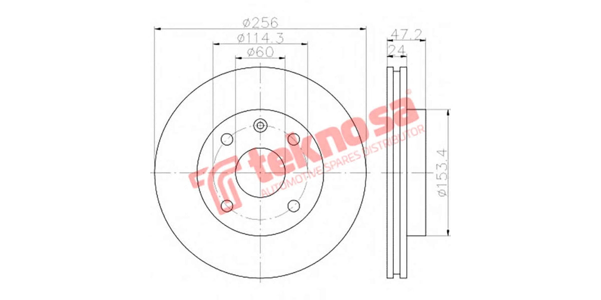 Brake Disc Chev Optra 1.6/1.8 (Fv)