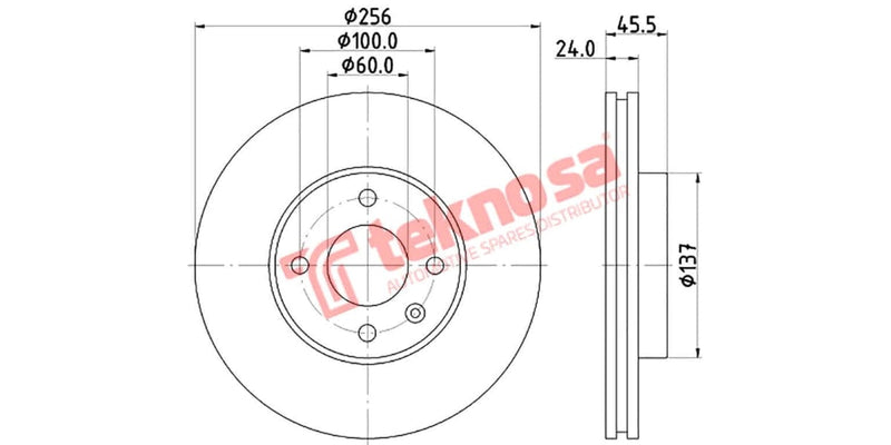Brake Disc Chevrolet Aveo/Sonic 12- (Fv)