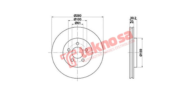 Brake Disc Chrysler Pt Cruiser 00- (Fv)