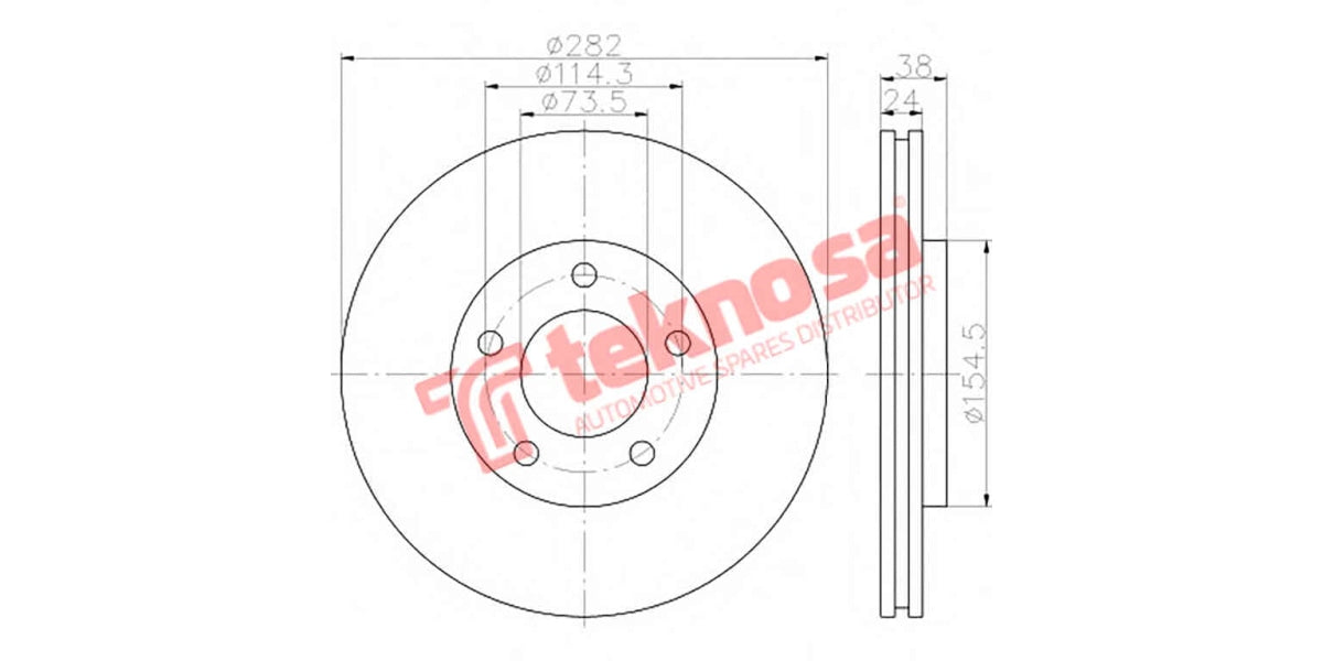 Brake Disc Chrysler Voyager (15") (Fv)