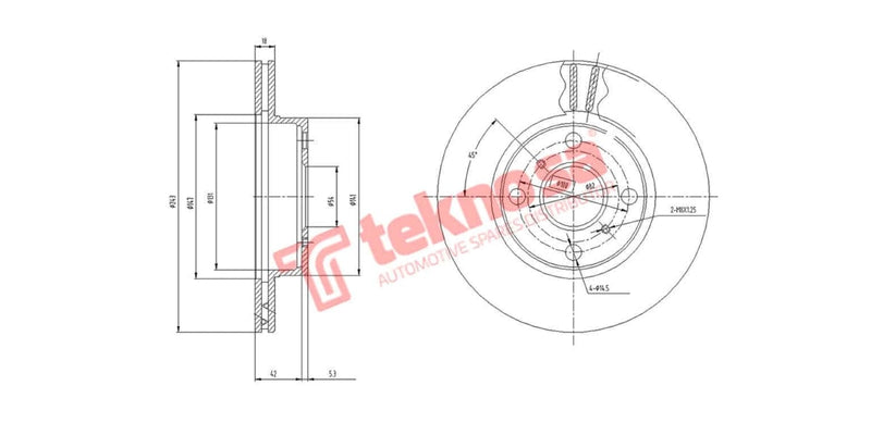 Brake Disc Corolla 1.6 Fwd 85- (Fv)