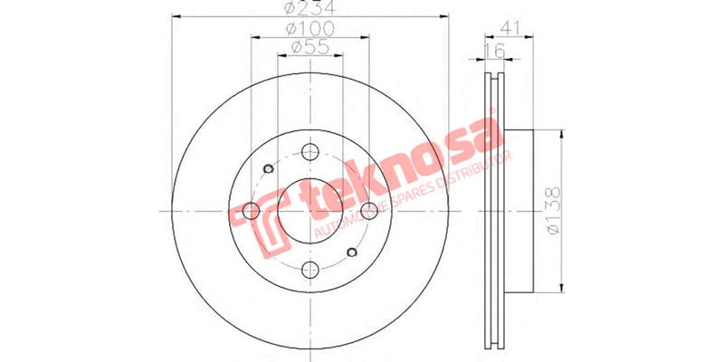 Brake Disc Daihatsu Charade/Move/Sirion 1.0 03- (Fv)