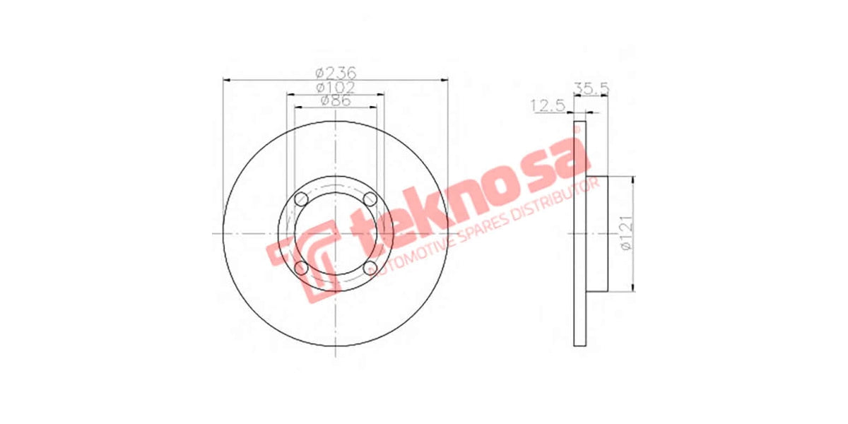 Brake Disc Dhts Matiz/Spark 99- (Fs)