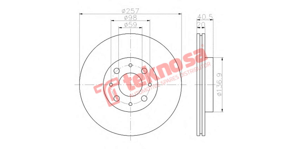 Brake Disc Doblo/Palio/Punto 03- (Fv)