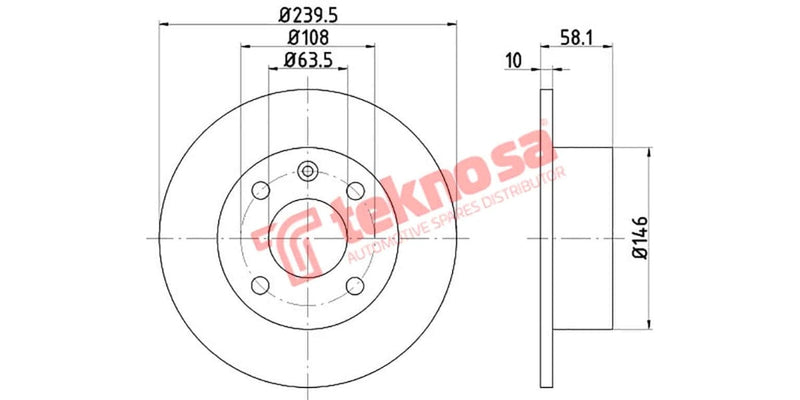Brake Disc Esc/Ban/Sapph/Sierra 81- (Fv)