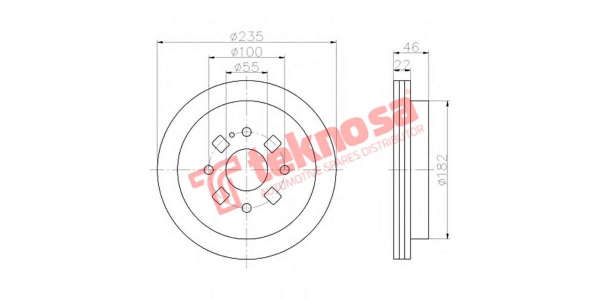 Brake Disc Etude 160I 00- (Fv)