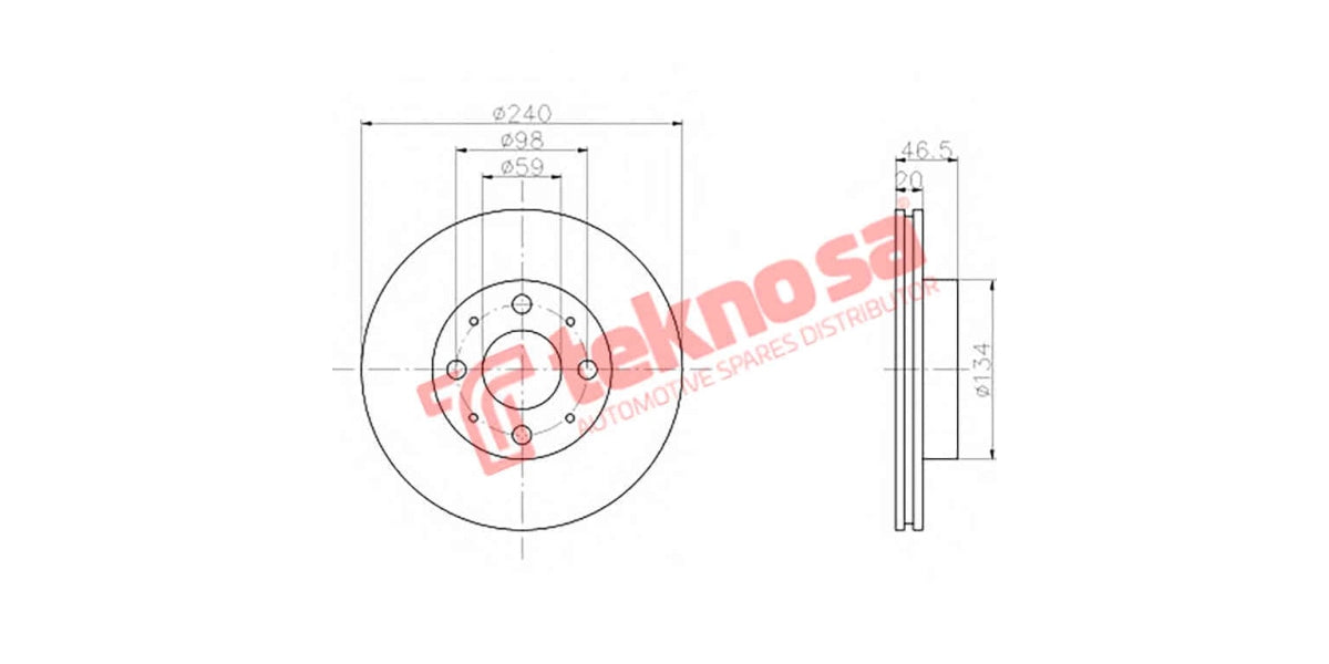 Brake Disc Fiat Palio 1.3/1.6 99- (Fv)