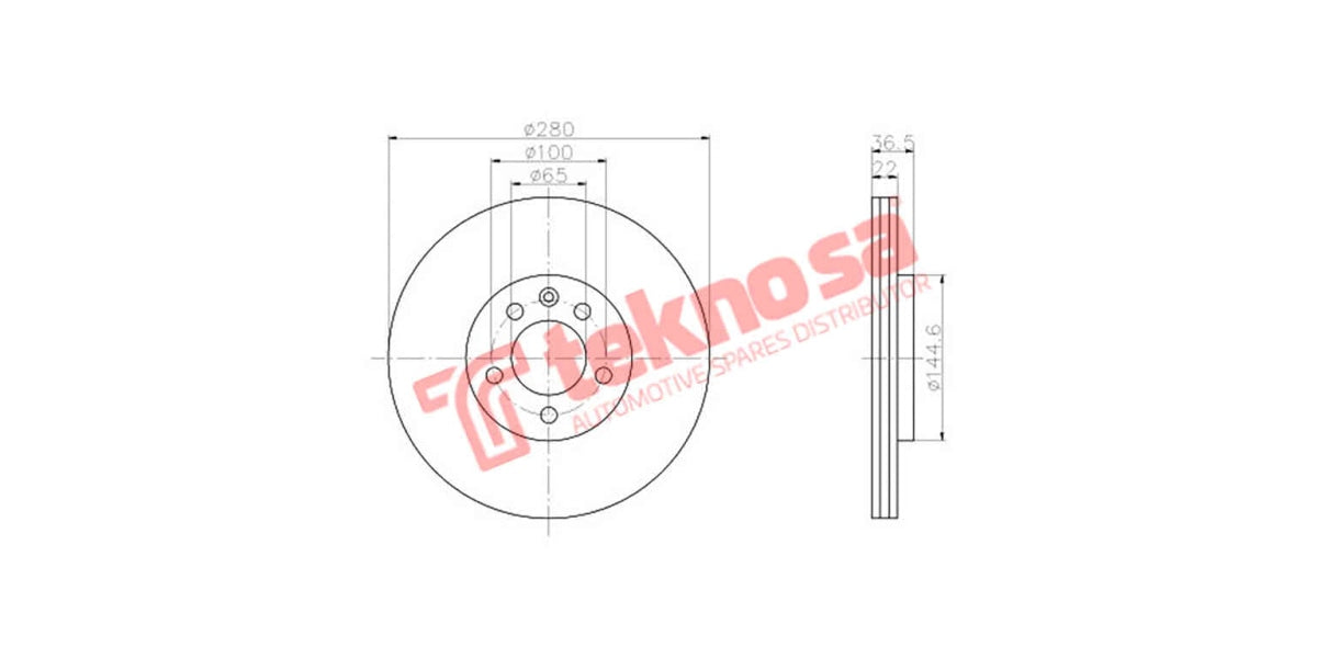 Brake Disc Ford Courier / Mazda B-Series (Fv)