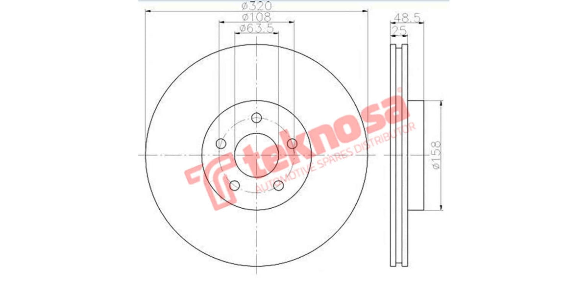 Brake Disc Ford Focus / Kuga / Transit (Fv)