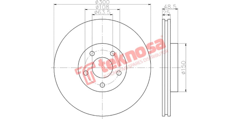 Brake Disc Ford Focus/Kuga (Fv)