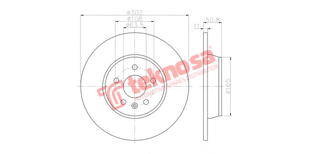 Brake Disc Ford Focus/Mondeo/Kuga (Rs)