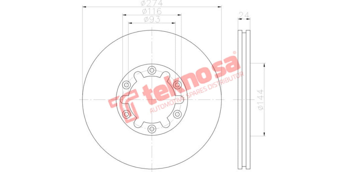 Brake Disc Ford Ranger Hi Trail/Drifter (Fv)