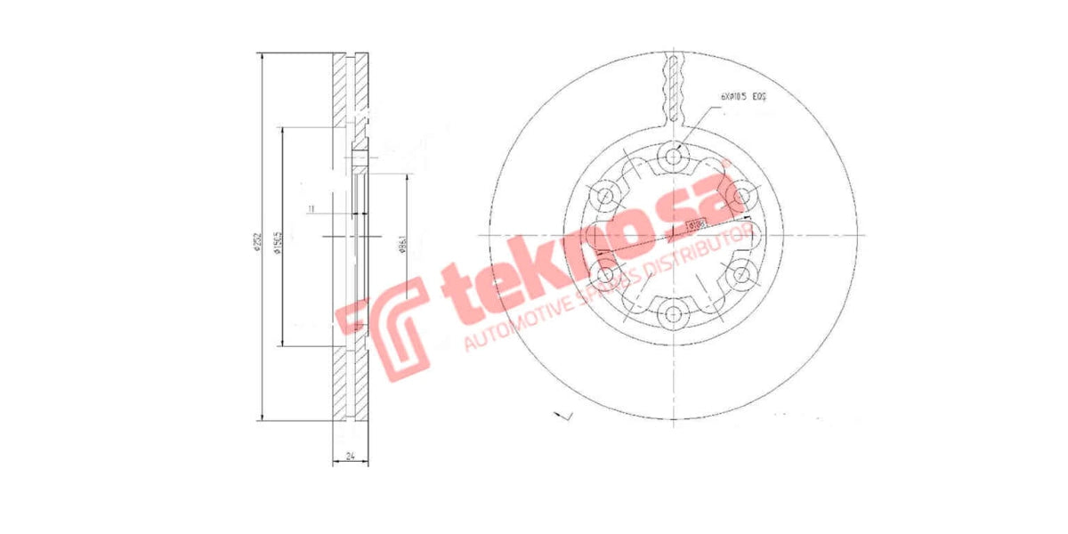 Brake Disc Ford Ranger / Mazda Drifter (Fv)