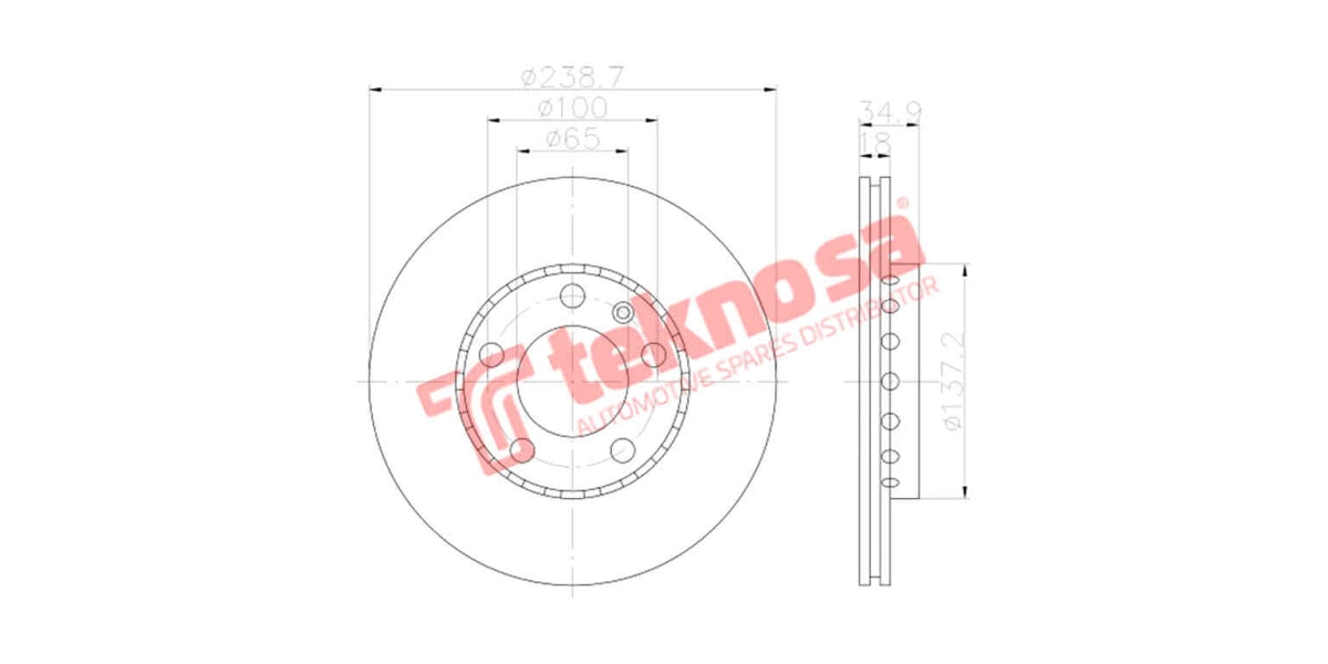 Brake Disc Golf Iv 99-05/Polo 1.4 03- (Fv)