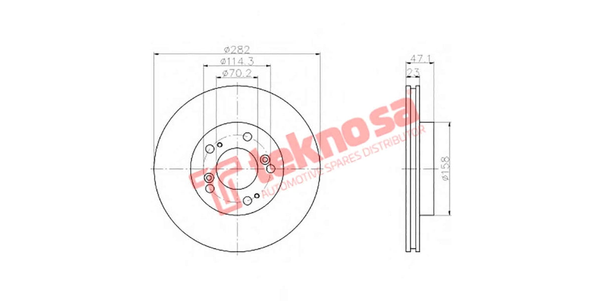 Brake Disc Honda Cr-V 4X4 98- (Fv)