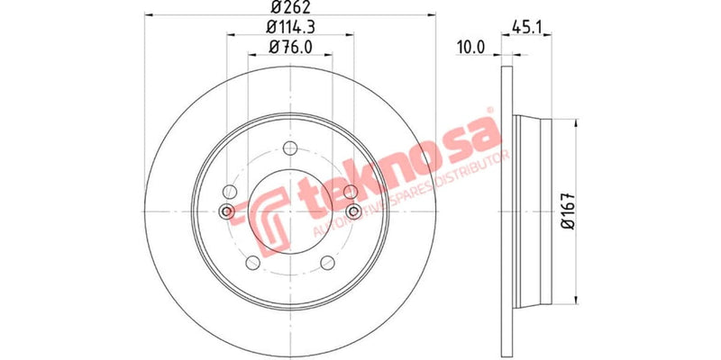 Brake Disc Hyundai Elantra/I30/Veloster (Rs)
