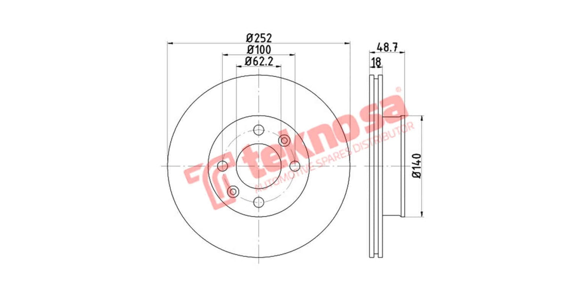 Brake Disc Hyundai Grand I10 2008-