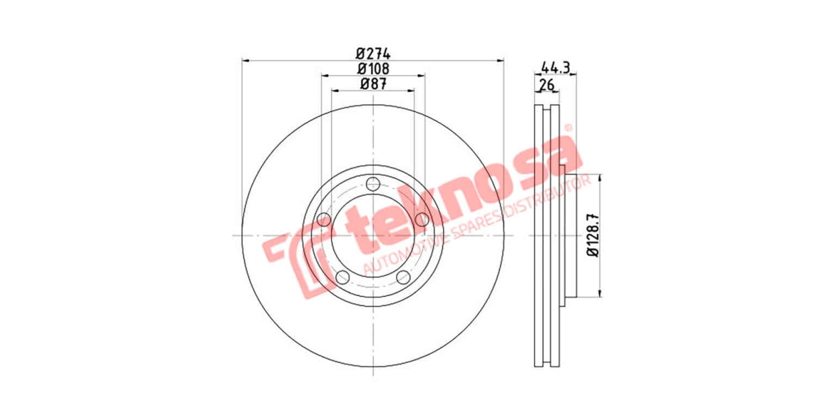 Brake Disc Hyundai H100 (Fv)