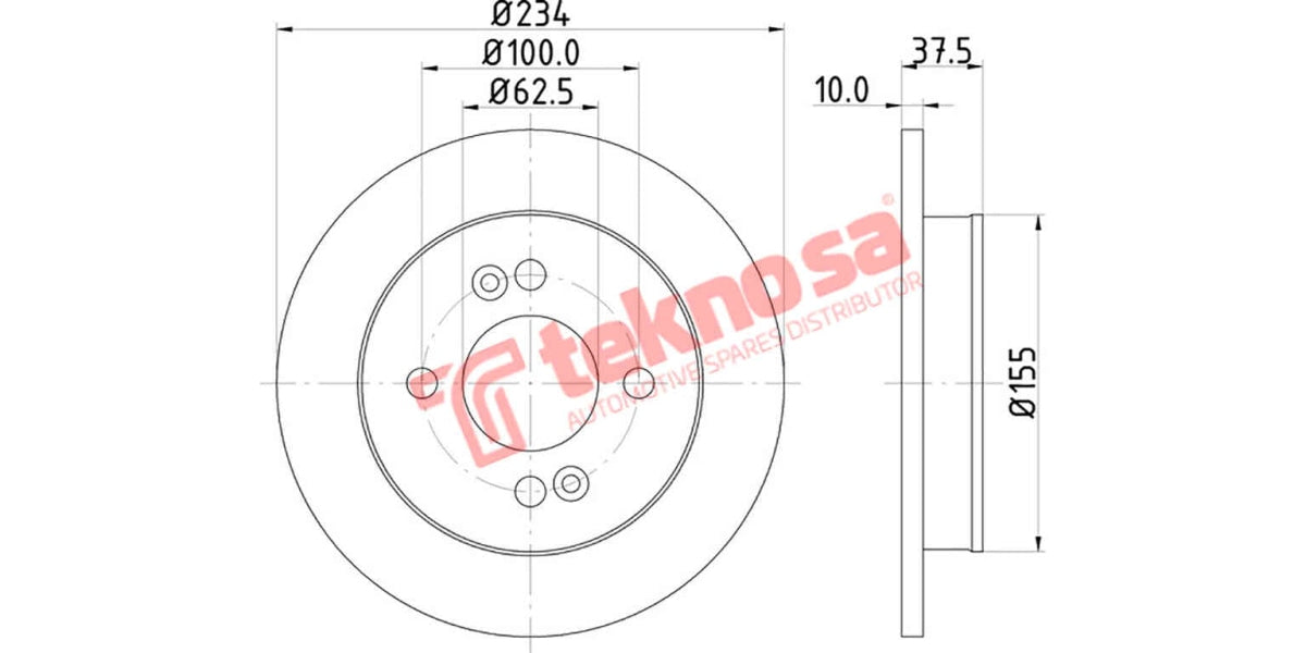 Brake Disc Hyundai I10 1.1/1.2 2008-