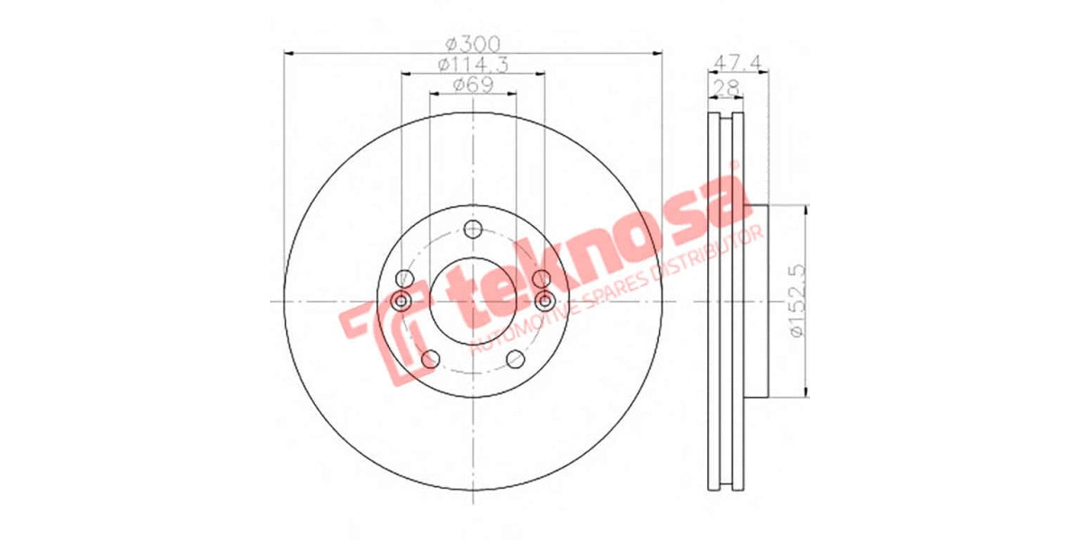 Brake Disc Hyundai I30/Veloster