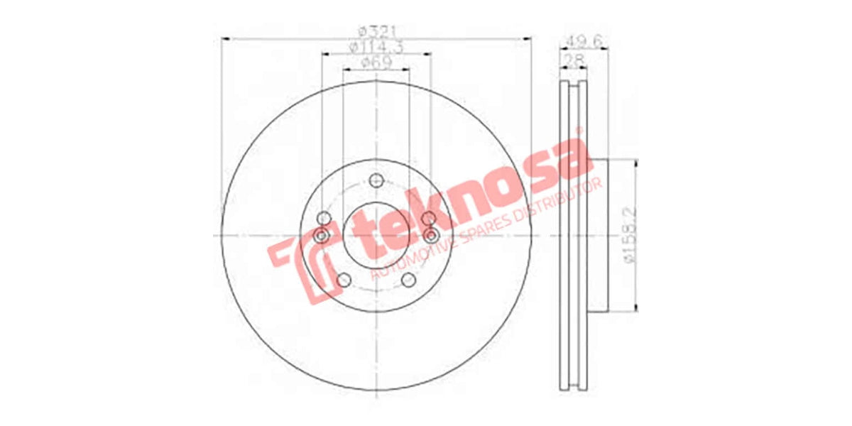 Brake Disc Hyundai Sante Fe Ii,Iii/ Sorento Ii (Fv)